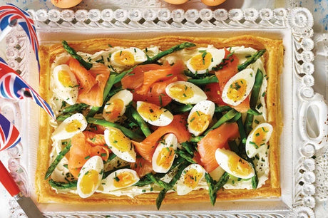 Robson's Smoked Salmon, R. Ord Egg & Asparagus Tart